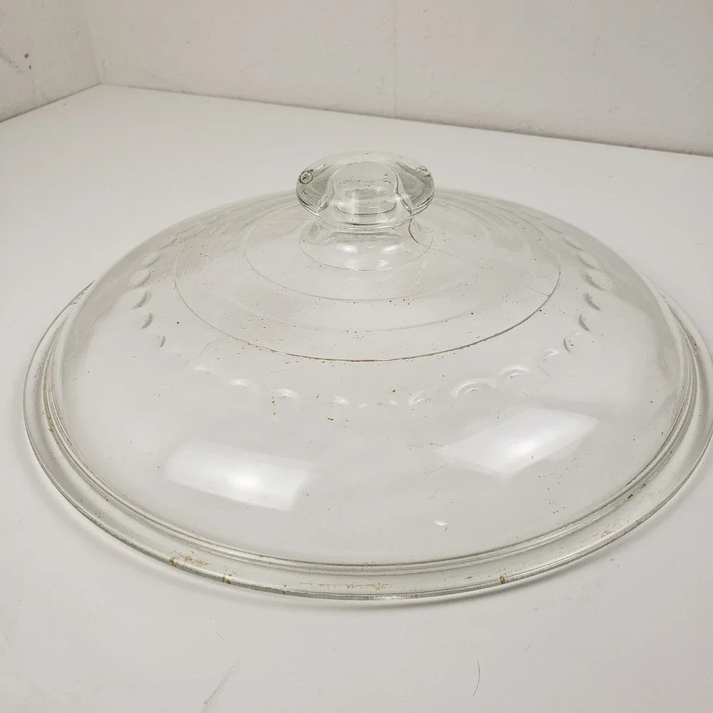Vintage Wagner Ware C-10 Domed Dimpled Clear Glass Self-Basting Skillet Lid